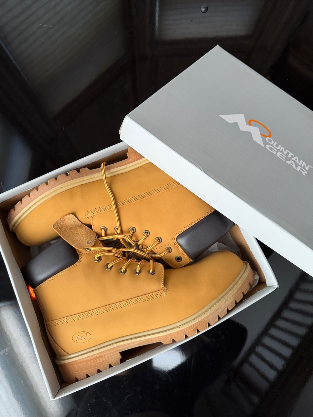 Mountain Gear Men’s Wheat Work Boots - Lace-Up Ankle Boots